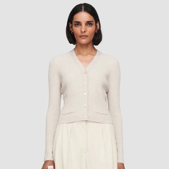 JOSEPH Fine Merino Rib Cardigan - Picture 1 of 9